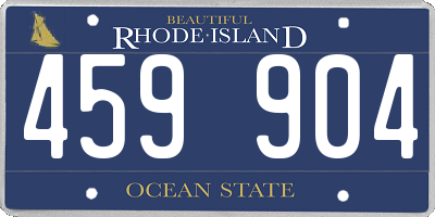 RI license plate 459904