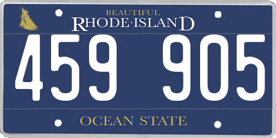 RI license plate 459905