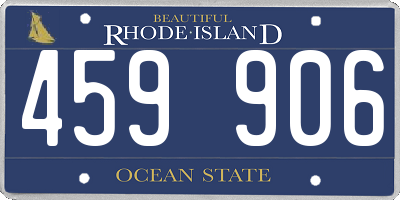 RI license plate 459906