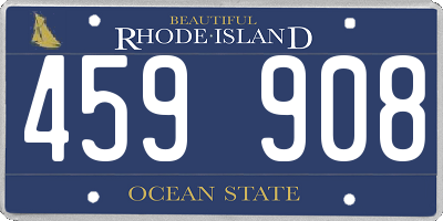 RI license plate 459908