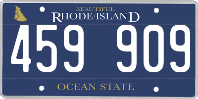 RI license plate 459909