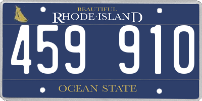 RI license plate 459910