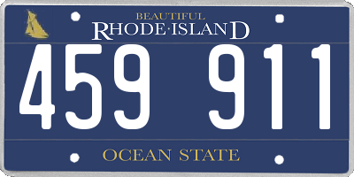 RI license plate 459911