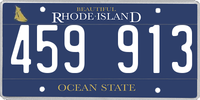 RI license plate 459913