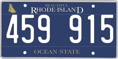 RI license plate 459915