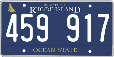 RI license plate 459917