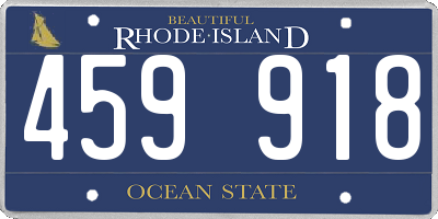 RI license plate 459918