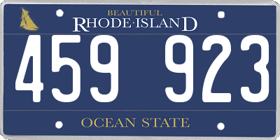 RI license plate 459923