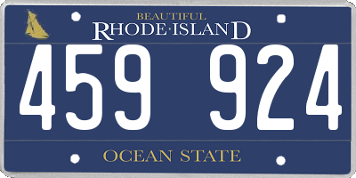 RI license plate 459924