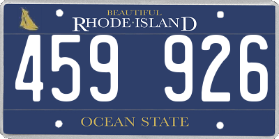 RI license plate 459926