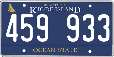 RI license plate 459933