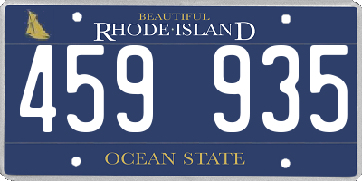 RI license plate 459935