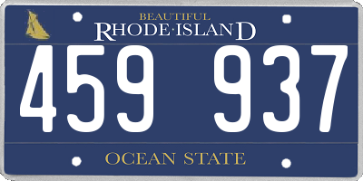 RI license plate 459937