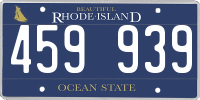 RI license plate 459939