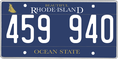 RI license plate 459940