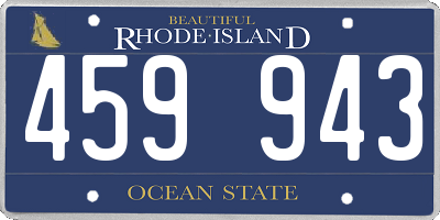 RI license plate 459943