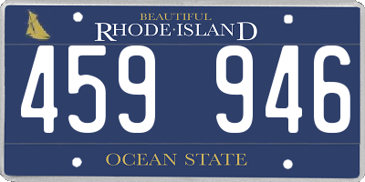 RI license plate 459946