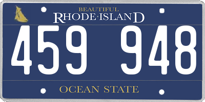 RI license plate 459948