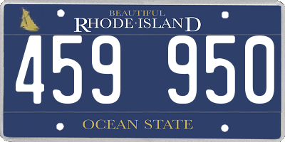 RI license plate 459950