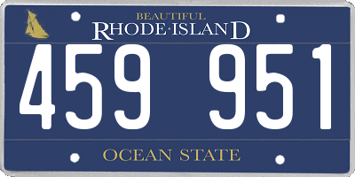 RI license plate 459951