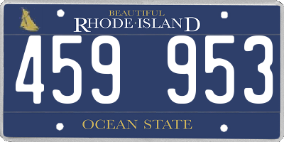 RI license plate 459953