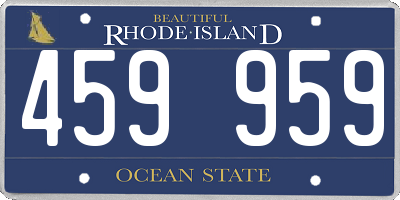 RI license plate 459959