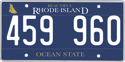 RI license plate 459960