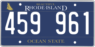 RI license plate 459961