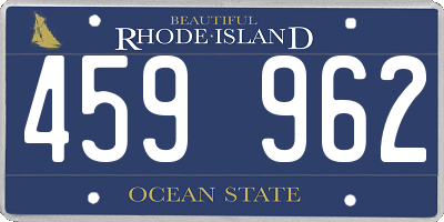 RI license plate 459962
