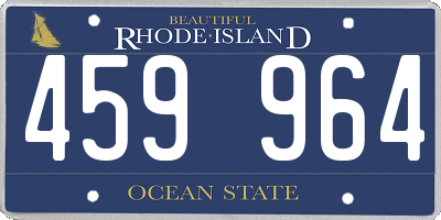 RI license plate 459964