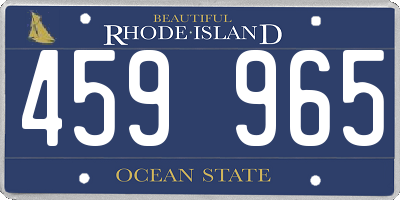 RI license plate 459965