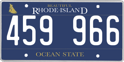 RI license plate 459966