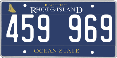 RI license plate 459969