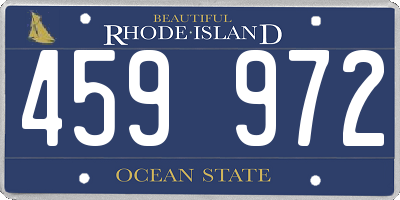 RI license plate 459972