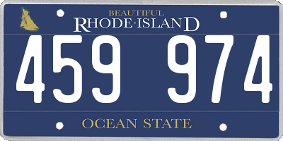 RI license plate 459974