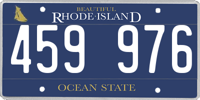 RI license plate 459976
