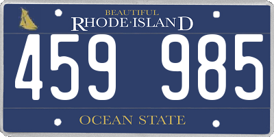RI license plate 459985