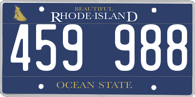 RI license plate 459988