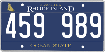 RI license plate 459989