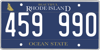 RI license plate 459990