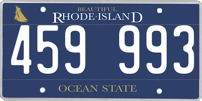 RI license plate 459993