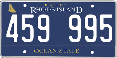 RI license plate 459995