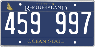 RI license plate 459997