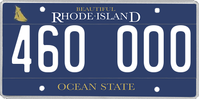 RI license plate 460000