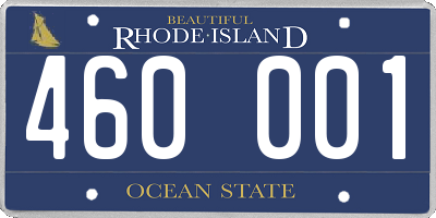 RI license plate 460001