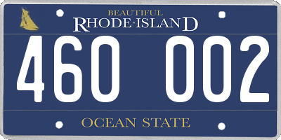 RI license plate 460002