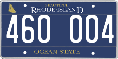 RI license plate 460004