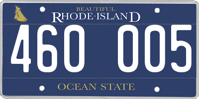 RI license plate 460005