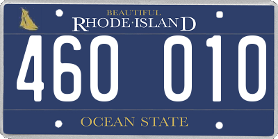 RI license plate 460010