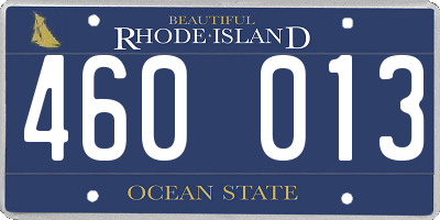 RI license plate 460013